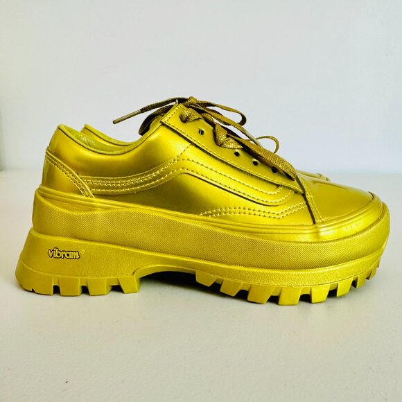 VANS X COLLINA STRADA OLD SKOOL LUG SOLE VIBRAM DX GOLD SNEAKERS UNISEX 5M/6.5W - Picture 3 of 9